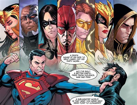 how does injustice comic end|gods among us.